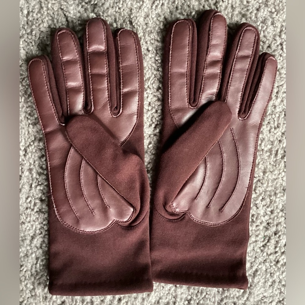 Vintage NOS Womens/Ladies OSFA Driving Gloves Burgundy w Thermal Insulation New! - Picture 2 of 10